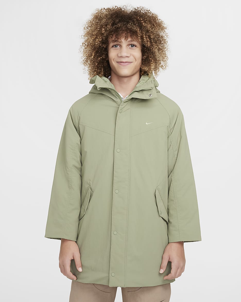 Nike parka olive on sale